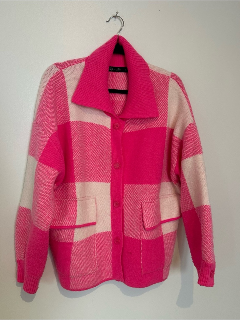 Oversized Pink Cardigan